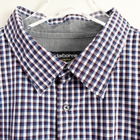 LIZ CLAIBORNE men's plaid button down shirt - Picture 2 of 9